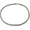 Massiv Rund Kejsarlänk Oxiderat Silver - Armband 2 mm