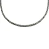 Massiv Rund Kejsarlänk Oxiderat Silver - Halsband 2 mm