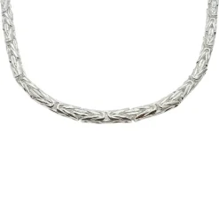 Massiv Rund Kejsarlänk Silver - Halsband 4 mm