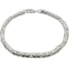 Massiv Rund Kejsarlänk Silver - Armband 4 mm