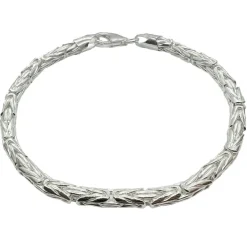 Massiv Rund Kejsarlänk Silver - Armband 4 mm