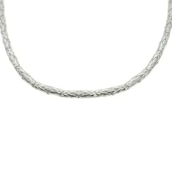 Massiv Rund Kejsarlänk Silver - Halsband 3 mm