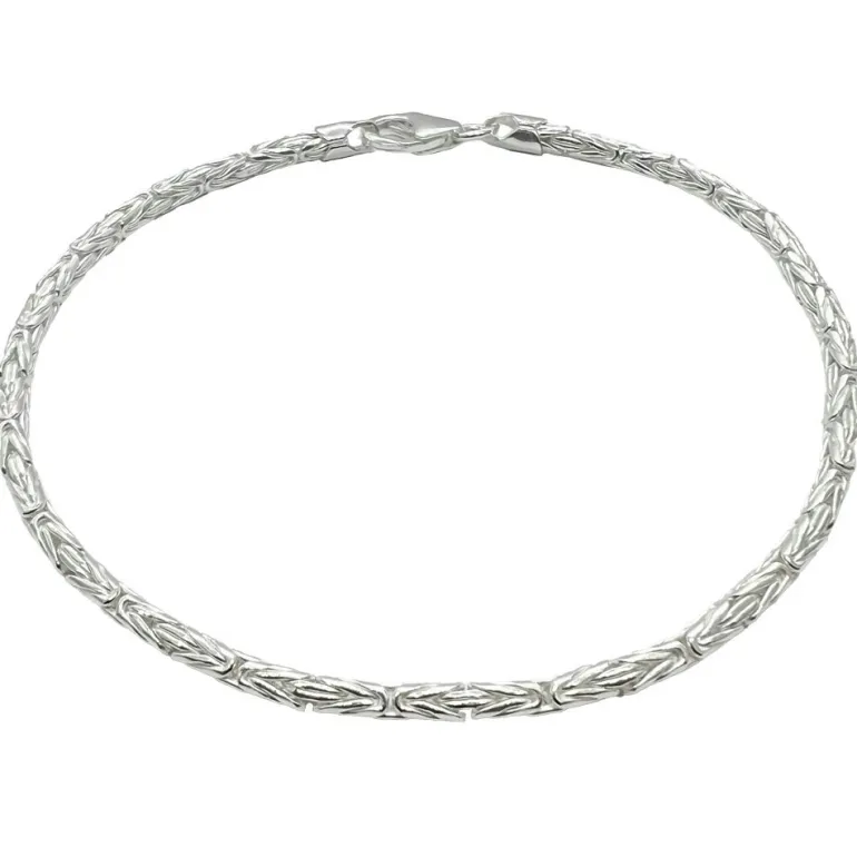 Massiv Rund Kejsarlänk Silver - Armband 2 mm