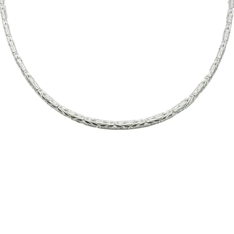 Massiv Rund Kejsarlänk Silver - Halsband 2 mm