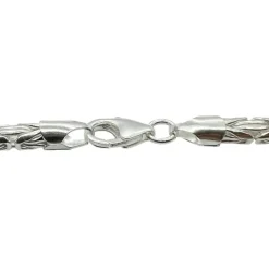 Massiv Rund Kejsarlänk Silver - Armband 4 mm