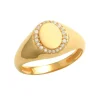 Oval Klackring 18K Guld
