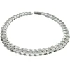 Pansarlänk Armband Ovalslipad Silver - 6,4 mm
