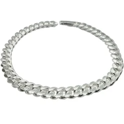 Pansarlänk Armband Ovalslipad Silver - 6,4 mm