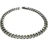 Pansarlänk Armband Ovalslipad - Oxiderat Silver - 5,8 mm