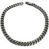 Pansarlänk Armband Ovalslipad - Oxiderat Silver - 5 mm