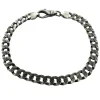 Pansarlänk Armband Oxiderat Silver - 6 mm