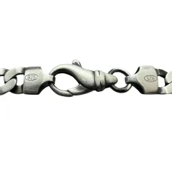 Pansarlänk Armband Oxiderat Silver - 5 mm