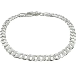 Pansarlänk Armband Silver - 5 mm