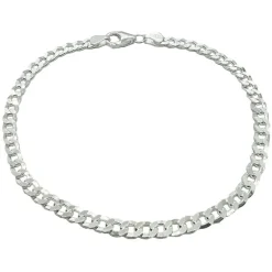 Pansarlänk Armband Silver - 4 mm