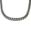 Pansarlänk Halsband Ovalslipad - Oxiderat Silver - 6,4 mm