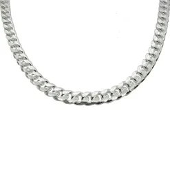 Pansarlänk Halsband Ovalslipad Silver - 5,8 mm