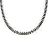 Pansarlänk Halsband Ovalslipad - Oxiderat Silver - 5 mm