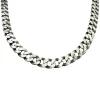Pansarlänk Halsband Oxiderat Silver - 8 mm