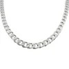 Pansarlänk Halsband Silver - Slipad Fyra Sidor - 6,7 mm