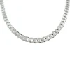 Pansarlänk Halsband Silver- Slipad Fyra Sidor - 4,8 mm