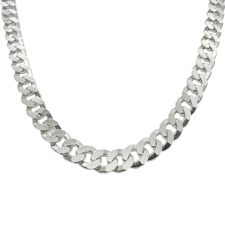 Pansarlänk Halsband Silver - 7,8 mm