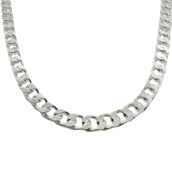 Pansarlänk Halsband Silver - 6,5 mm