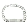 Pansarlänk med Gravyrplatta Armband Silver - 8 mm
