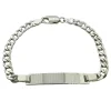 Pansarlänk med Gravyrplatta Armband Silver - 5 mm