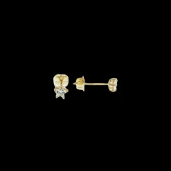 Örhänge med cz-sten stjärna i 18K guld - Flera storlekar