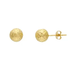 Örhängen Brushed Ball Guld 18K