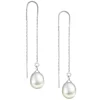 Örhängen Chain Pearl Silver