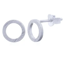 Örhängen Circle Brushed Silver