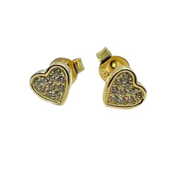 Örhängen Cute Hearts Goldplated Silver