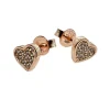 Örhängen Cute Hearts Pink Goldplated Silver