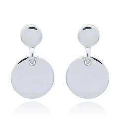 Örhängen Double Disc Wire Silver