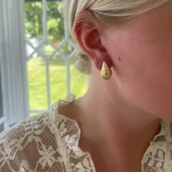 Örhängen Drop Guld 18K - 12,5 x 21 mm