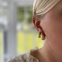 Örhängen Drop Guld 18K - 12,5 x 21 mm