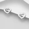 Örhängen Hammered Hearts Silver