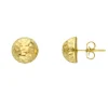 Örhängen Hamrad Halvkula 18K Guld - 10mm