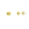Örhängen Hamrad Halvkula 18K Guld - 6mm