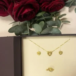 Örhängen Heart Förgyllt Silver