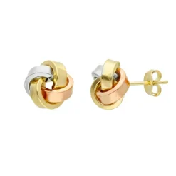 Örhängen Knot Tricolore Guld 18K