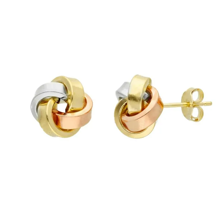Örhängen Knot Tricolore Guld 18K