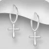 Örhängen Kors Silver