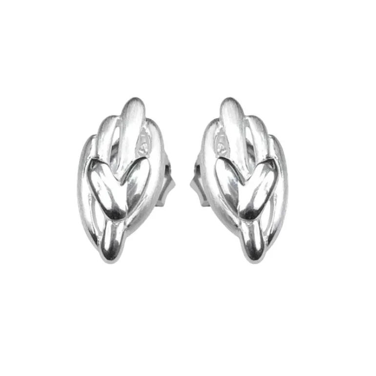 Örhängen Leaf & Heart Silver