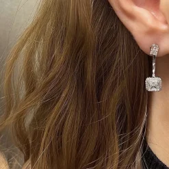 Örhängen Luxury Sparkling Rhodinerat Silver