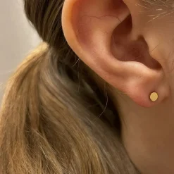 Örhängen Mini Dot Förgyllt Silver