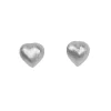 Örhängen Mini Heart Brushed Silver