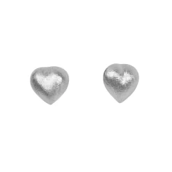 Örhängen Mini Heart Brushed Silver