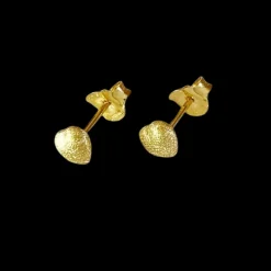 Örhängen Mini Heart Brushed Goldplated Silver